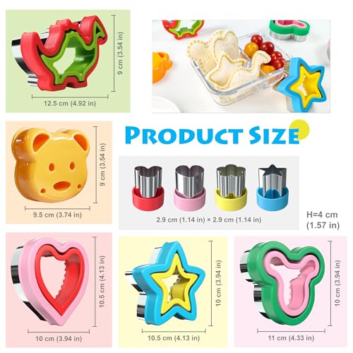 Sandwich Cutter and Sealer, Sandwich Cutter for Kids 5 PCS(BIG), Decruster Sandwich Maker, Great for Lunchbox and Bento Box - Boys and Girls Kids Lunch - Image 5