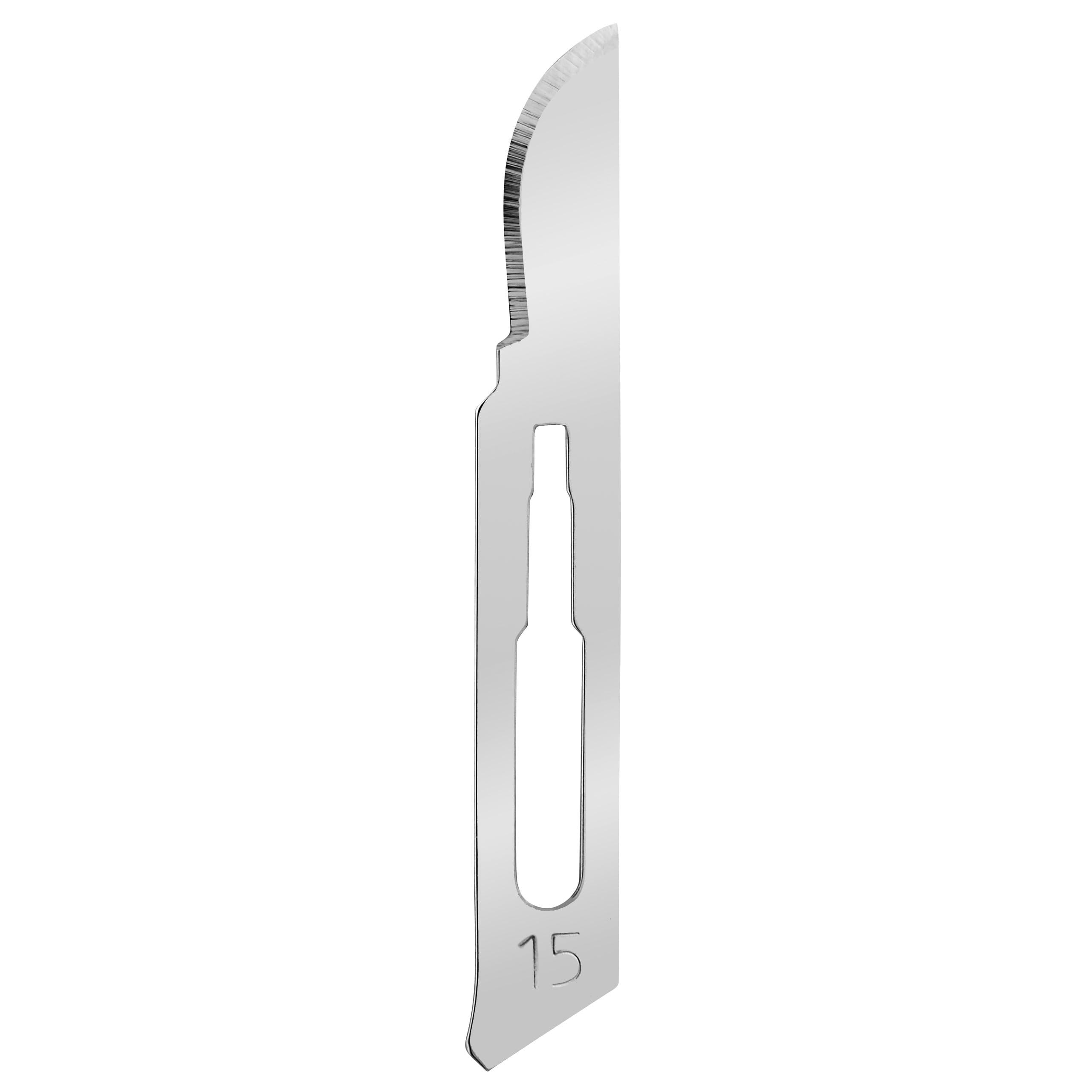 50 cuchillas estériles para bisturí Figura 15 - Cuchillas de repuesto de acero al carbono - Para soporte de bisturí Nº 3 - Heinz Herenz