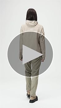新品　BRIEFING WS HOODED ONE PIECE ベージュL ≪ツインセット≫ハーフZIPベスト×ニットワンピース【洗濯機洗い