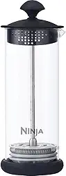 Ninja Espumador de leite fácil com tecnologia de espuma de pressão, 142 g, transparente/preto