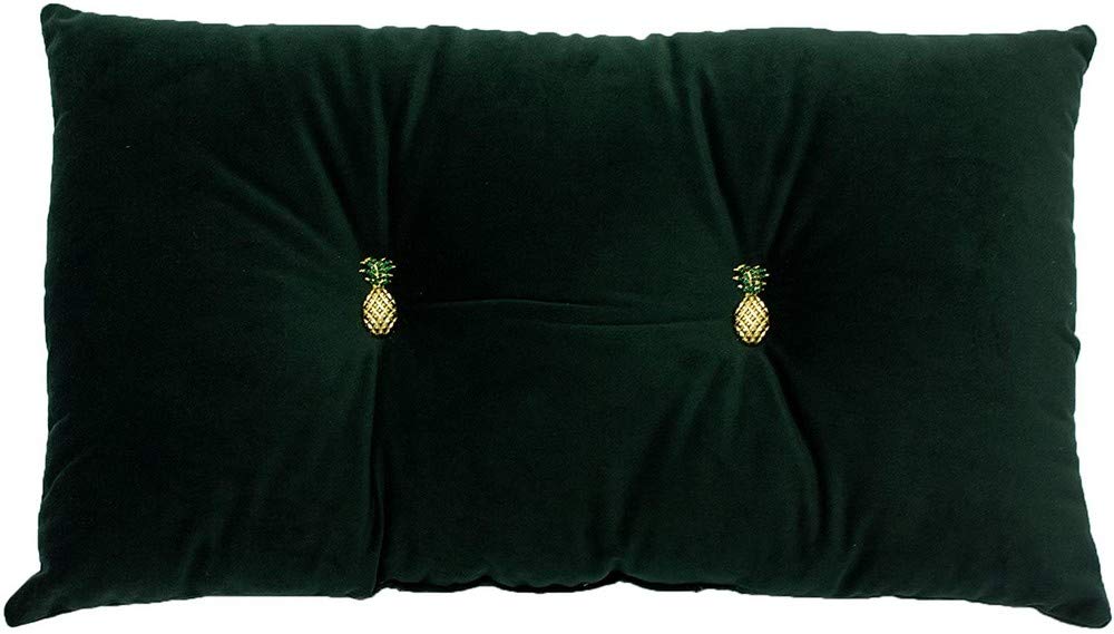 Paoletti Unisex Emerald Pineapple Jewelled Velvet Cushion In | Size: 30Cm X 50Cm