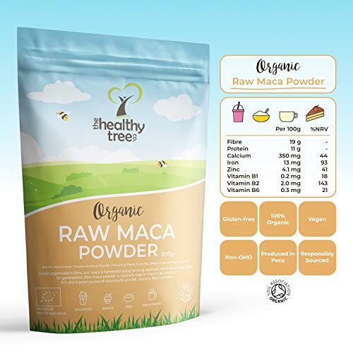 Organic Maca Powder - High in Vitamins B1, B2, B6, Calcium, Iron and Zinc - Great in Smoothies, Juices & Baking - Organic Raw Maca Root Powder by TheHealthyTree Company 500g - Image 3