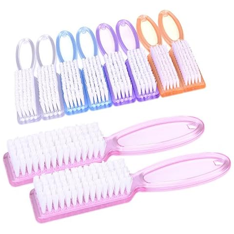 Yesker Handle Nail Hand Scrubbing Cleaning Brush-10 Pcs Cover