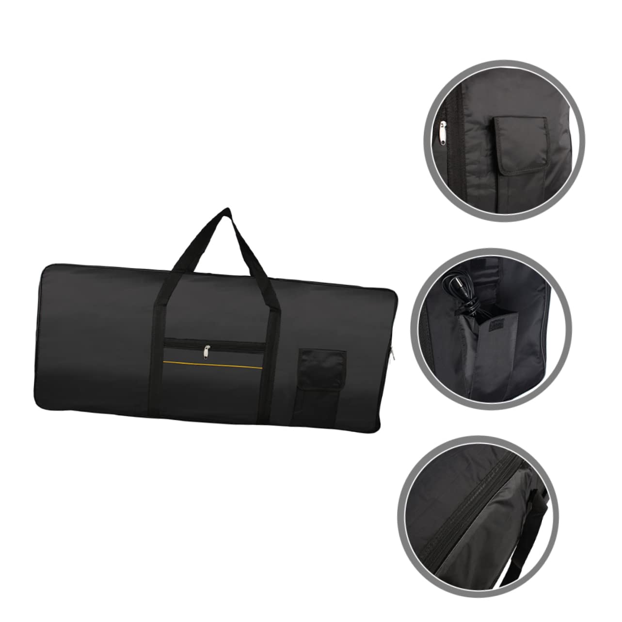 GALPADA Borsa alla Moda e Comoda da Portare a Mano come Zaino 61 Tasti Oxford Design per Tastiera Elettronica Nero