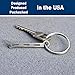 Gear Infusion Brew Soldier Bottle Opener - Thin Titanium Bottle Opener with Key Ring - Made in the USA (Sandblasted)