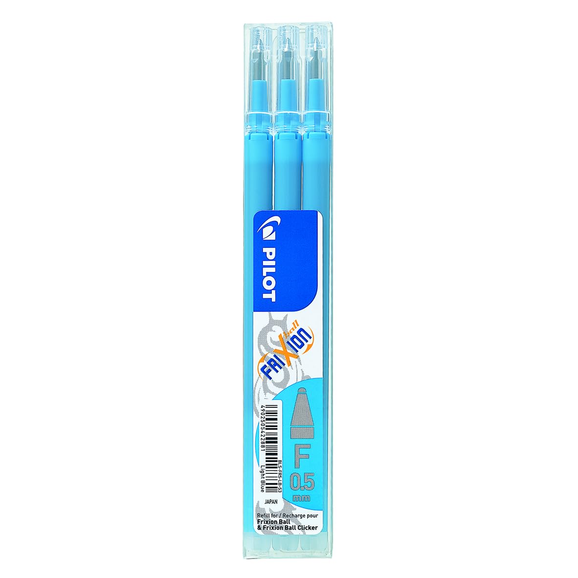 Pilot Frixion - Recarga para bolígrafo de tinta borrable Frixion (0,5 mm, 3 unidades), color azul