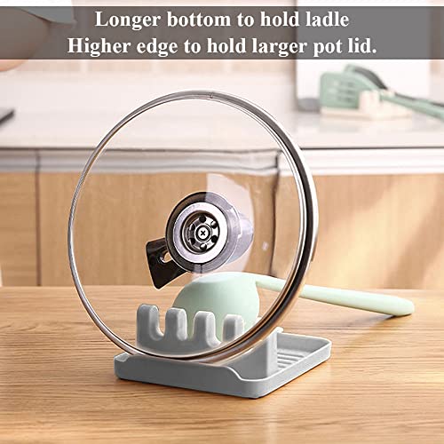 1 Pack Spoon Rest with Drip Pad for Multiple Utensils & Lid Holder, Utensil Rest for Kitchen Counter, Plastic Ladle Holder, Spatula Holder, Spoon Holder for Stove Top, Kitchen Cooking Utensil Holder - image 5