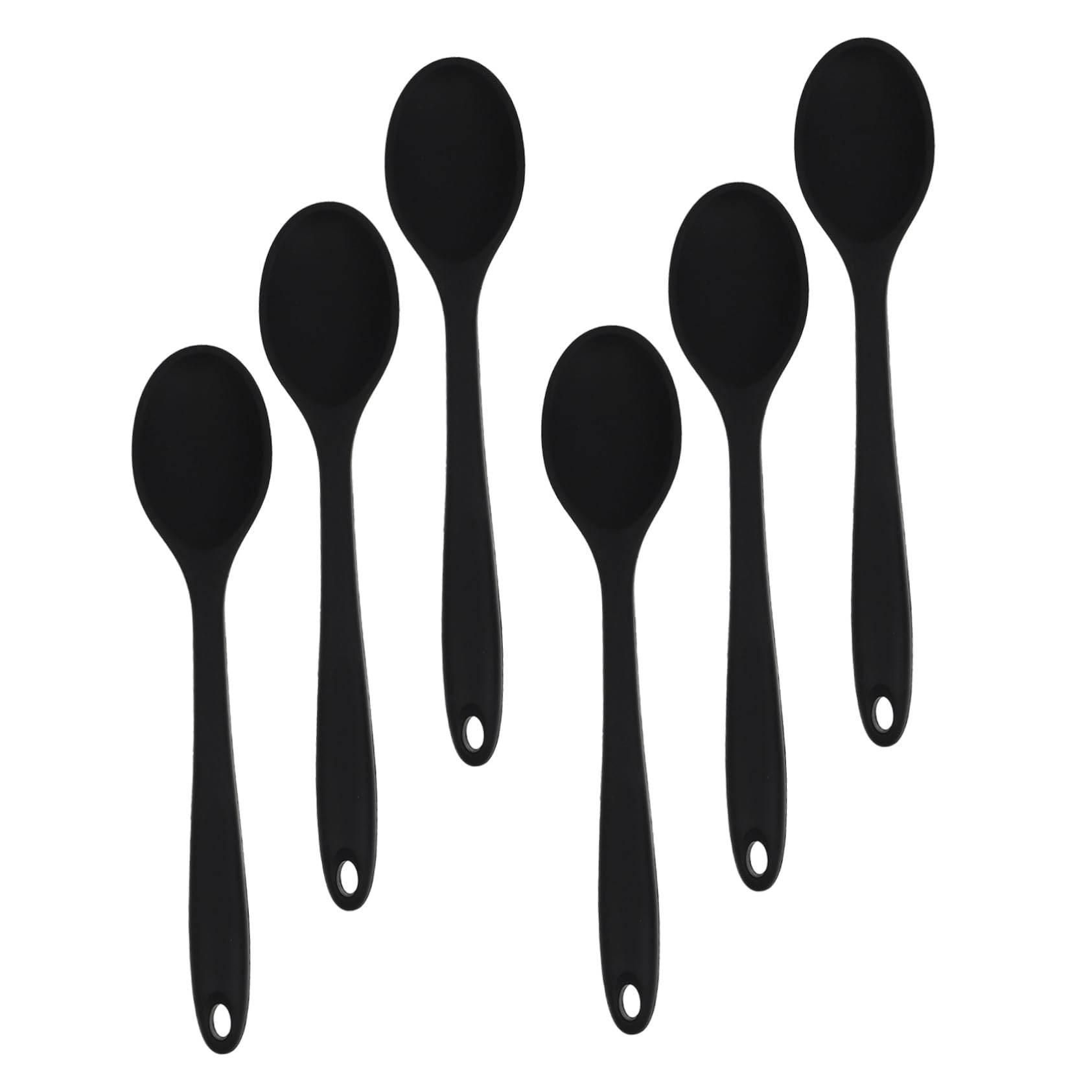 Cucharas de silicona antiadherentes PRETYZOOM para mezclar alimentos y cocinar de forma segura