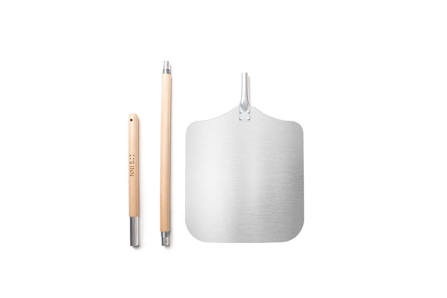 Large Pizza Peel 16 inch with 37 inch Detachable and Adjustable Handle