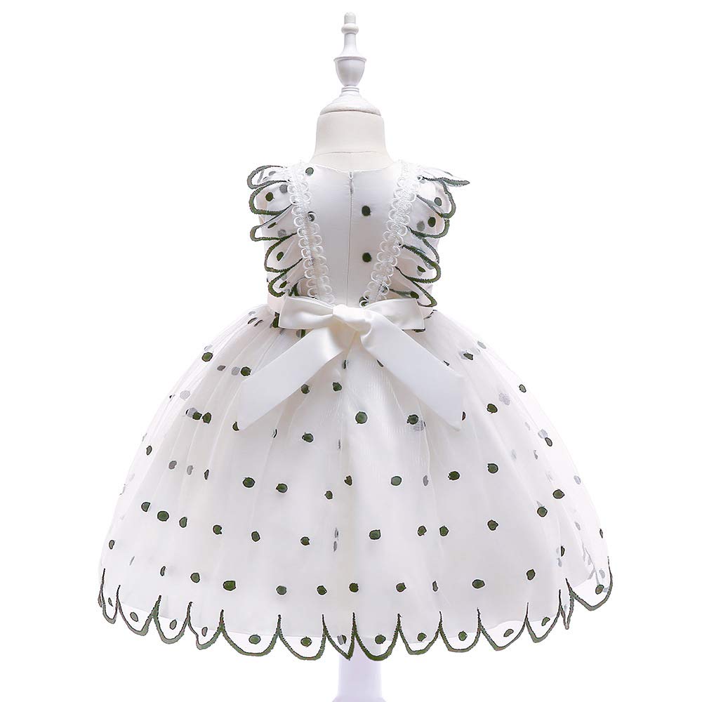 Mode Polka Dot Prinzessin Kleid, Blumenmädchen Rock, Party Performance Kostüm, Abendkleid, Hochzeitskleid Für Kinder