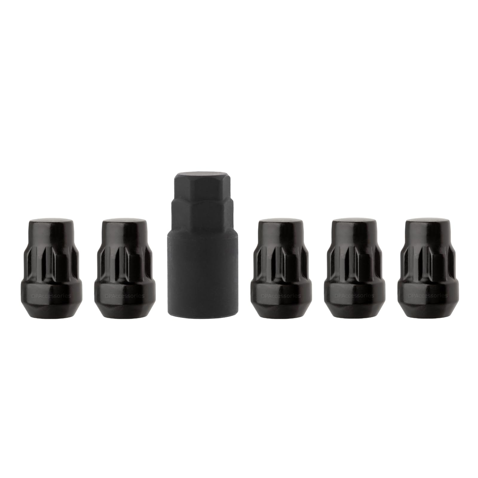 DPAccessories Black 1/2-20 Lug Nut Locks | Bulge Acorn | 36mm (1.4