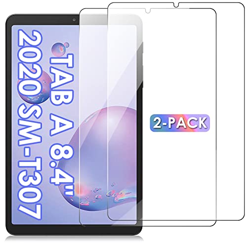 【2-PACK】Screen Protector for Samsung Galaxy Tab A 8.4 inch SM-T307 2020 Tablet, DETUOSI Ultra Clear Anti-Scratch Bubble Free Tempered Glass Film for Samsung Galaxy Tab A 8.4 inch 2020 (SM-T307) Tablet