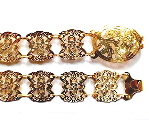 Plus Size Belt Gold Plate Length 48-49 Inches Vintage Women Thailand Costume Wedding Traditional Chain Fashion Dress Dance Ram Thai 1 Piece3