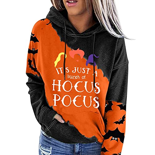 FAYALEQ Halloween Sweatshirts for Women Halloween Hoodies Long Sleeve