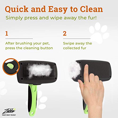 The Pet Portal Self Cleaning Dog Brush for Shedding Slicker Brush Cat