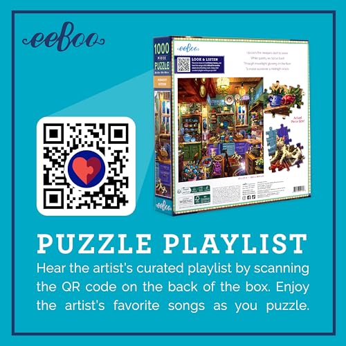 eeBoo Midnight Kitchen 1000 Piece Square Jigsaw Puzzle, 23" x 23" by eeBoo - Used condition - Image 9