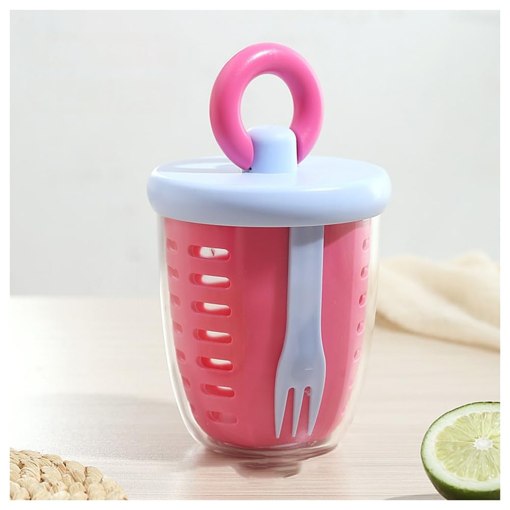 Récipient à fruits et légumes portable 650 ml bleu avec passoire