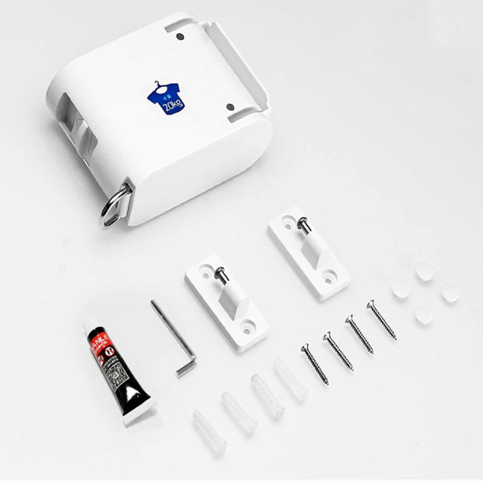 VXHCS Ausziehbare Wäscheleine, Nicht Durchhängende Wäscheleine Platzsparende Wäscheleine 4,2m Lange Wäscheleine für Wäscherei, Hotel, Innen und Außenbereich(2pcs)