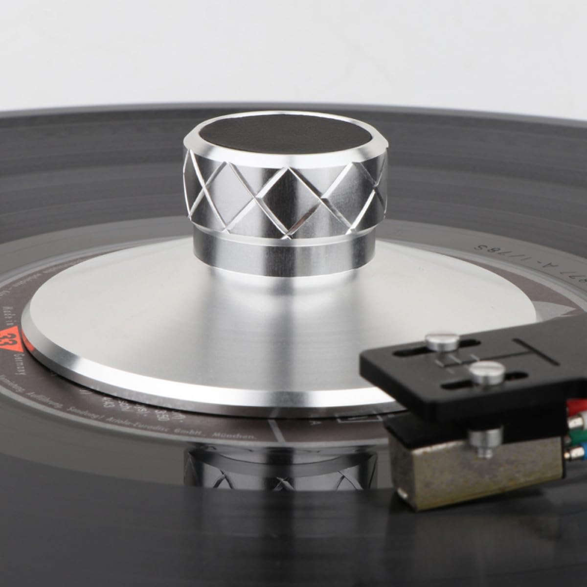 Lurrose Morsetto in Lega di Alluminio e Magnesio per Giradischi Argento Stabilizzatore di Peso Anti-vibrazione Accessorio per Vinili per Dischi in Vinile