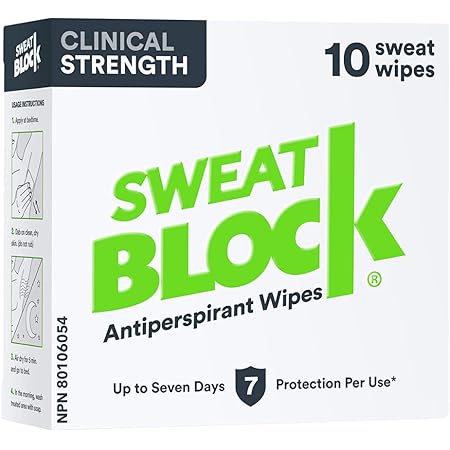 SWEATBLOCK Antiperspirant - Clinical Strength Hyperhidrosis Antiperspirant - Reduce Underarm Sweat Up To 7-days per Use - Prescription Strength Sweat Wipe to Stop Excessive Sweating