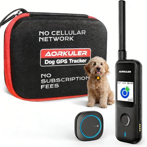 Aorkuler Outdoor GPS Dog Tracker – Ideal for Remote & Rural Areas, No Phone or Signal Needed, Real-Time Tracking for Daily Walks, Hiking, Farms, and Large Open Spaces – No Monthly Fees (Tracker 2)