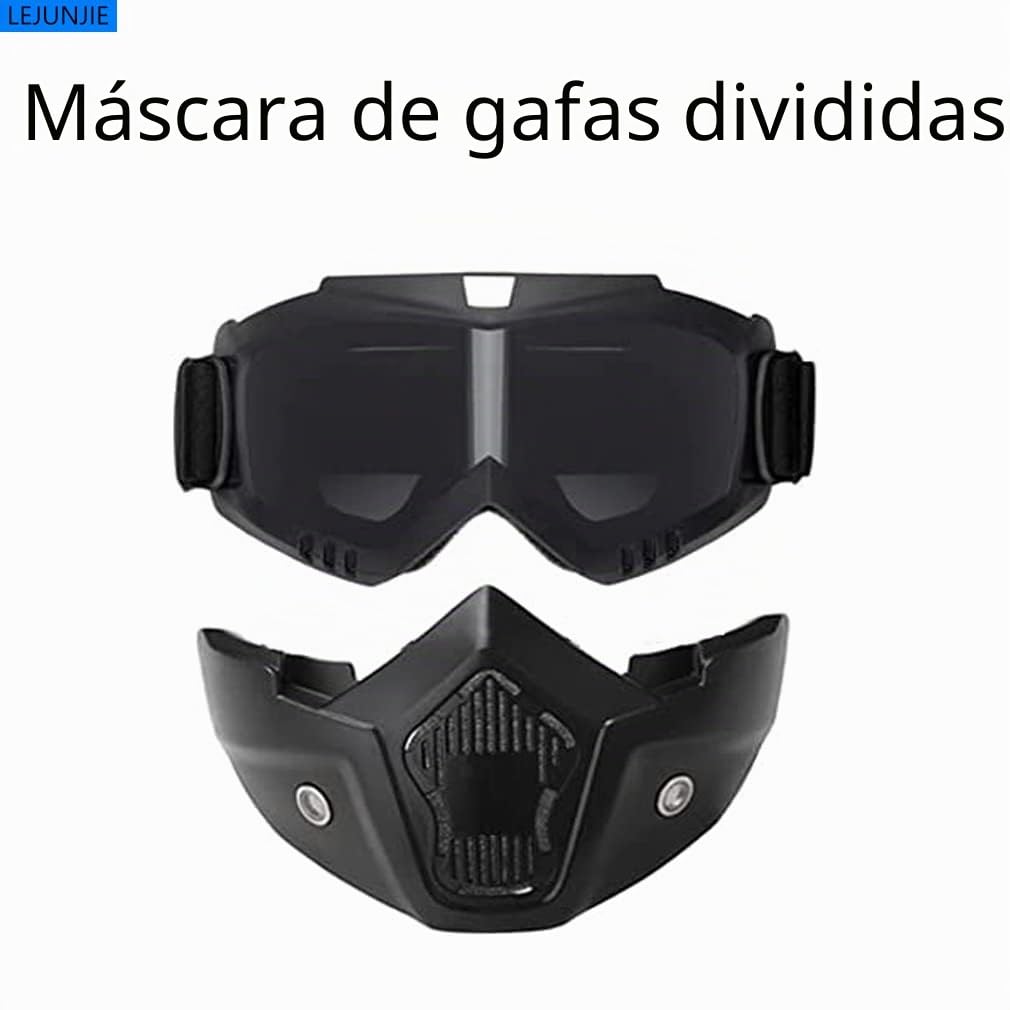 Cascos Tácticos Mich con Máscara Desmontable para Airsoft, Paintball y Caza