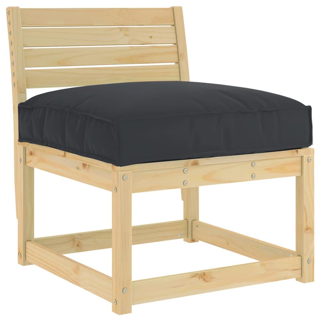Sitzkissen Outdoor 80x80 cm Schwarz – Bequemes Palettenkissen aus Robustem Oxford-Stoff – Quadratisches Loungekissen Wasserabweisend für Garten, Terrasse und Wohnbereich