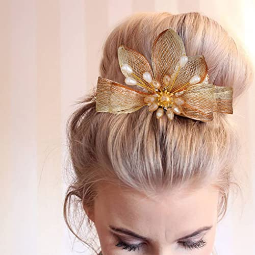 Woeoe Flower Copper Wire Metal Hair Clips Crystal Hairpins Handmade Wedding Hair Barrettes Accessories For Women (Bow Tie) #TOP4