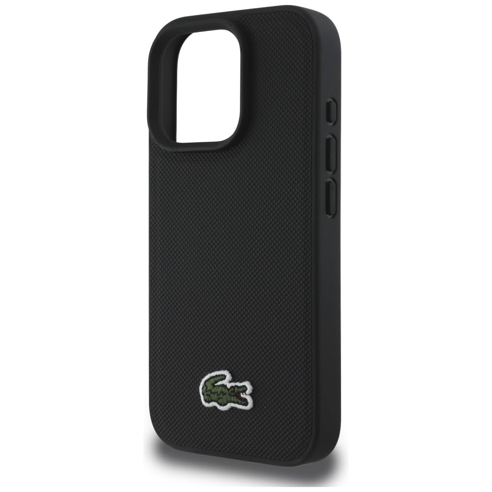CG MOBILE Lacoste Iconic Petit Pique Crossbody Coque pour iPhone 16 Pro compatible avec MagSafe (noir)