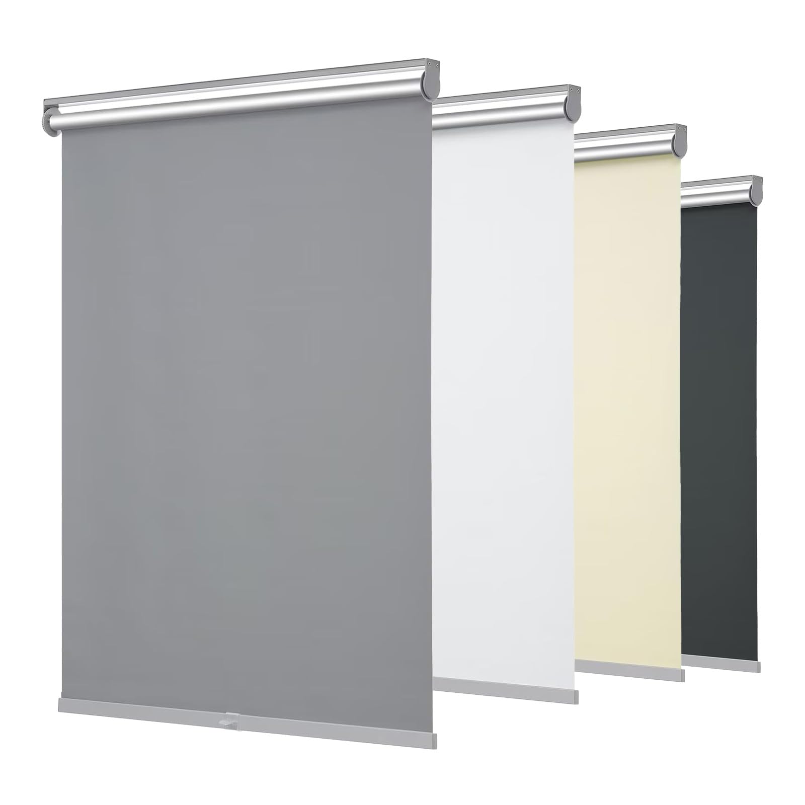 Changshade Blackout Roller Shades for Windows (Grey, 48" W x 72" H)