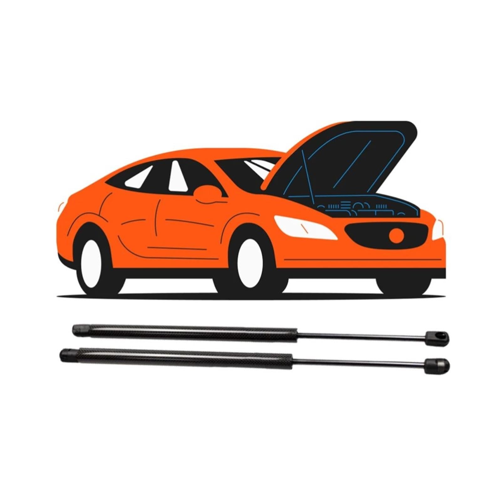 OE-Stil Car Bonnet Gas Springs Für Ford Galaxy 3Rd CD390 (Mk IV) 2015-2023