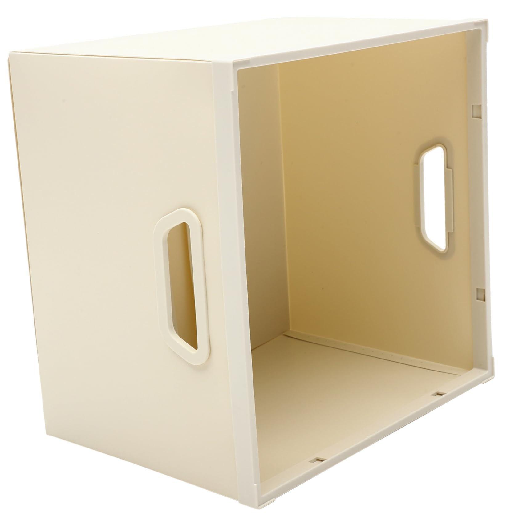 Cabilock Caja Organizadora de Escritorio Plegable de Pp con Asa Clara | Juguetes y Libros, Diseño Ahorrador de Espacio, Extracción Sencilla y Traslado Cómodo