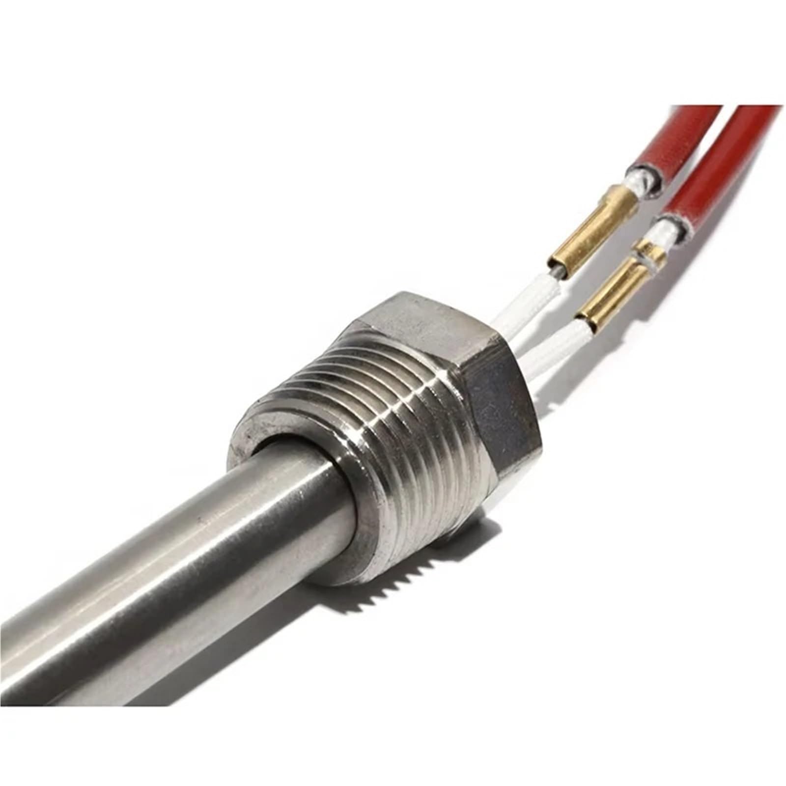 Calentador de cartucho de inmersión Tubular, 16mm de diámetro, 200~300mm, DN15/21mm, 12V/24V/48V, 300W/450W/500W con tuerca, 1 Uds.(Silver,12V_300W 16X200MM(DXL))