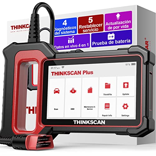 THINKCAR Maquina Diagnosis Coche,THINKSCAN Plus S6 Obd2 Diagnosis con 28 Servicios de Reinicio 5...