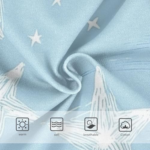 Girls' Brief Panties Breathable Toddler Underwear for Toddler Girls Light Blue Star Pattern3