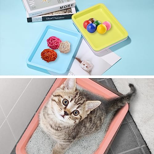 Set 5 piezas areneros plásticos pequeños para gatitos miniatura 7
