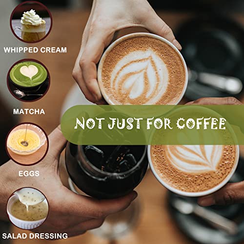 Espumador de leche de mano con pilas batidor eléctrico de espuma para café, café con leche, capuchino, chocolate… - Imagen 5