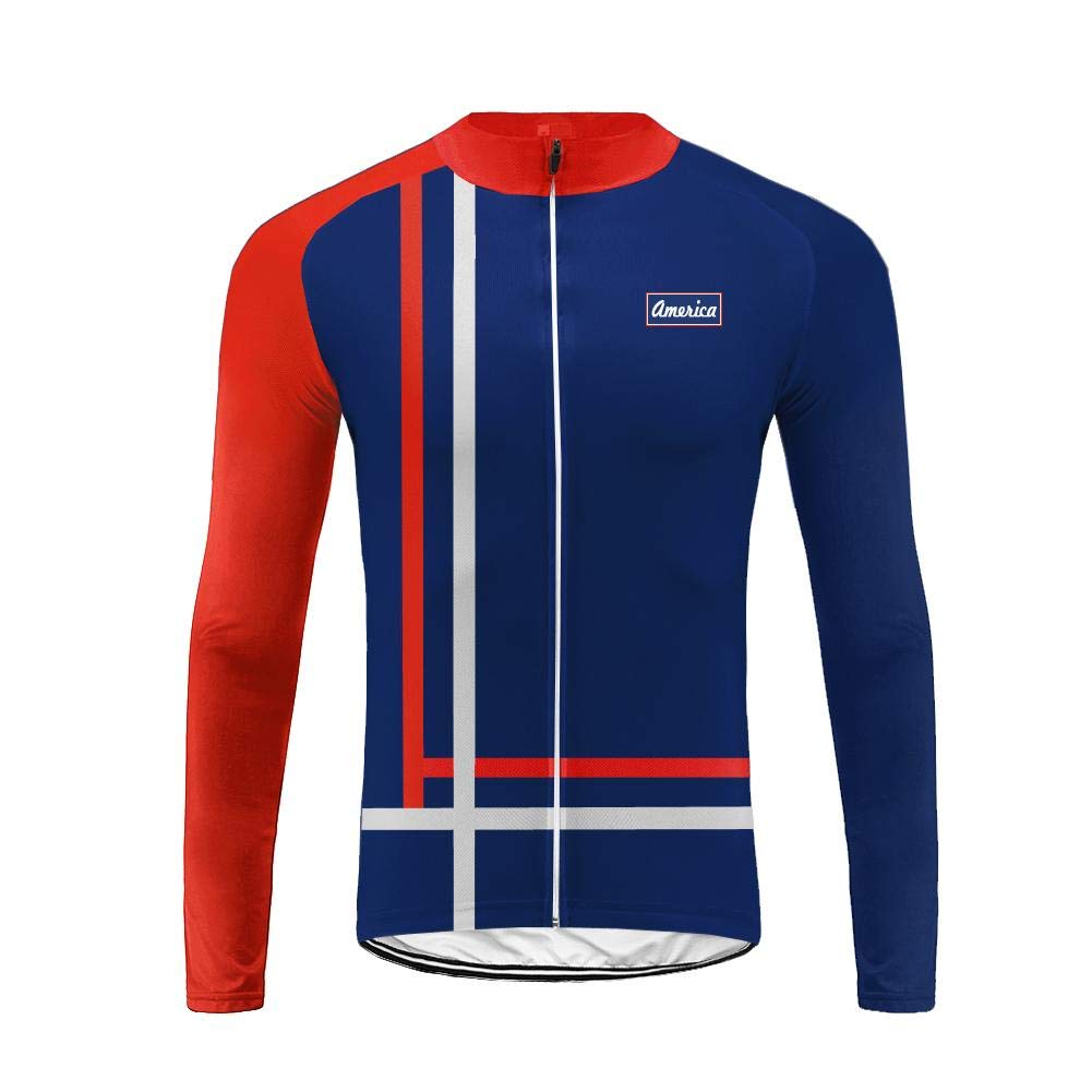 UGLY FROG Men Cycling Jersey Winter Long Sleeve Thermal Fleece Road Bike MTB Tops Outdoor Sports Shirts Bicycle Clothing Thick Fabric National Team