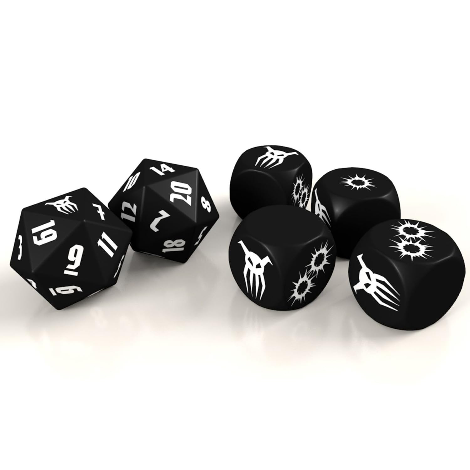 Dados Achtung Cthulhu 2d20 Black Sun juego de dados Modiphius 5