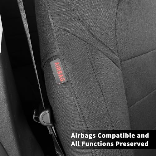 coverdream Cloth Seat Covers Custom Fit for Toyota RAV4 2019-2024 2025 LE,XLE,XLE Premium,Limited,Fully Covered,Airbag Compatible,Breathable Fabric Car Seat Protector(Full Set,Black) by coverdream - Used condition - Image 3