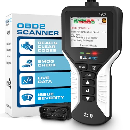 Image of BLCKTEC 420X OBD2 Scanner Diagnostic Tool, Read and Clear Check Engine Light, Car Code Reader for All OBDII Cars 1996 and Newer, Comes with Bluetooth Topnotch App On iOS & Android
