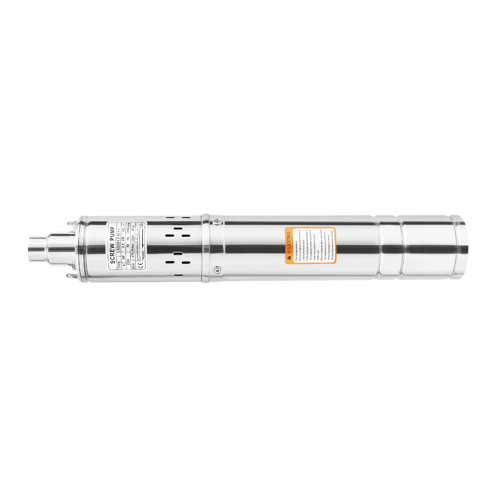 Pompa per pozzi profondi 500 W 50HZ, Pompa Sommersa per Pozzi Profondi 0,7HP, Lunghezza del cavo 15m, Massima Prevalenza 100m, Portata massima Portata 2 m³