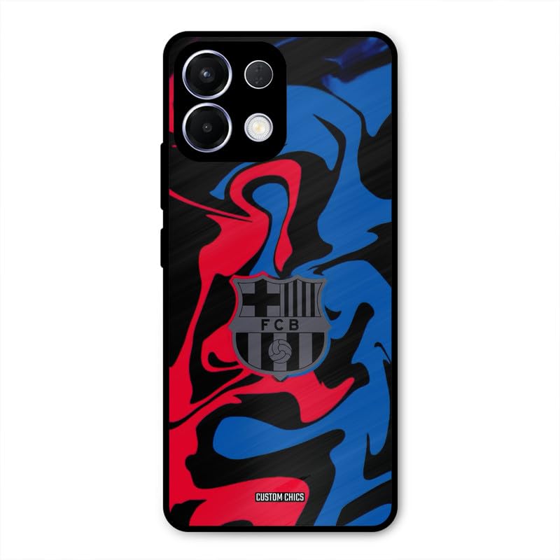 Image of PrintShield FC Barcelona Comic Back Cover for Oppo K13 5G, Shockproof Printed Phone Case with Soft TPU Sides & Anti-Slip Grip