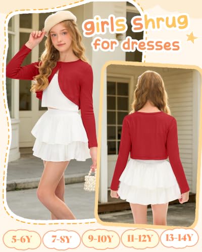 Image of Girls Uniform Long Sleeve Knitted Cardigan