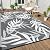 KMNKSCN Outdoor Plastic Straw Rug, Waterproof Outdoor Rug 5x8 ft, Reversible Patio Camping Rug, Indoor Outdoor Carpet, Large Area Mat for Outside RV, Balcony, Deck, Beach, Picnic, Black & White