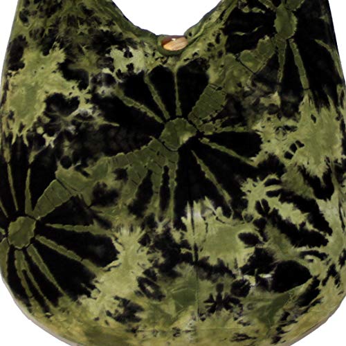 Image of TIE DYE Bohemian Hipster Hobo Boho Hippie Crossbody Bag Purse Black Tone 39 inch
