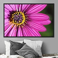 Framed Canvas Wall Art Blooming Closeup Botanical Chic Closeup Expressive Multicolor Photography Realism Ultra - 16x24 inches