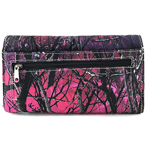 Zelris Camouflage Shine Glow Silver Cross Women Crossbody Trifold Wallet4