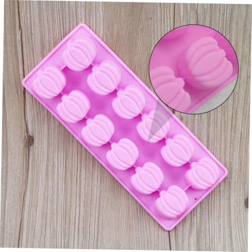 Bandejas de hielo silicona 3 pcs 12 moldes calabaza rosa miniatura 4