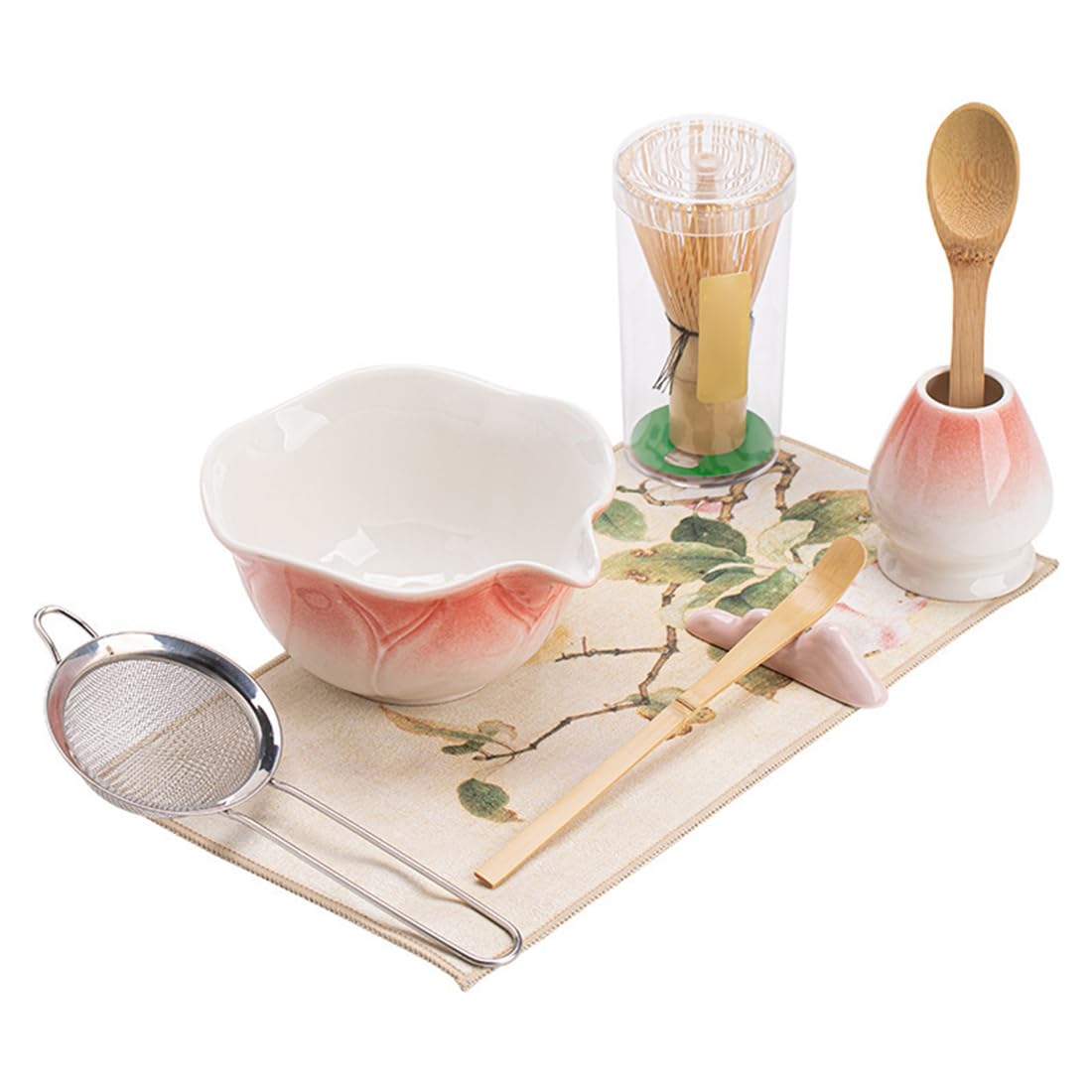 Thé japonais matcha ensemble 8 pièces de cérémonie avec bol en céramique